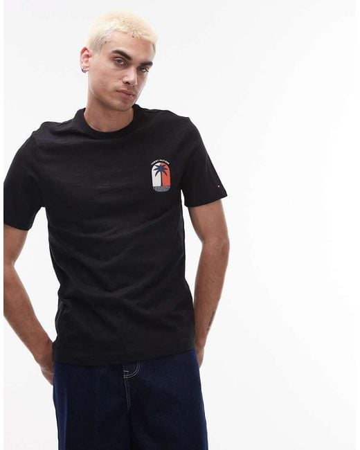Tommy Hilfiger Black Palm Tree T-Shirt for men