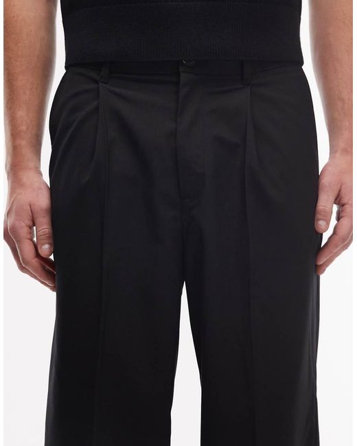 Weekday Blue Uno Loose Fit Tailored Trousers for men