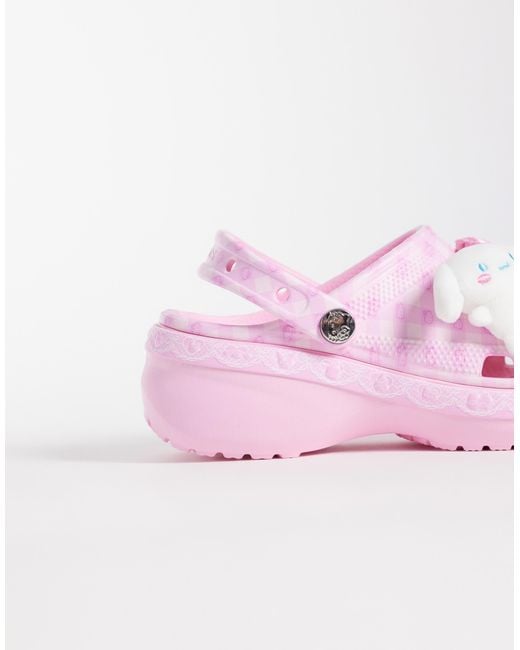 CROCSTM Pink Hello Kitty Classic Platform Clogs