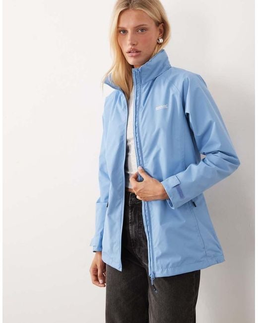 Regatta Blue Hooded Daysha Ii Waterproof Shell Jacket