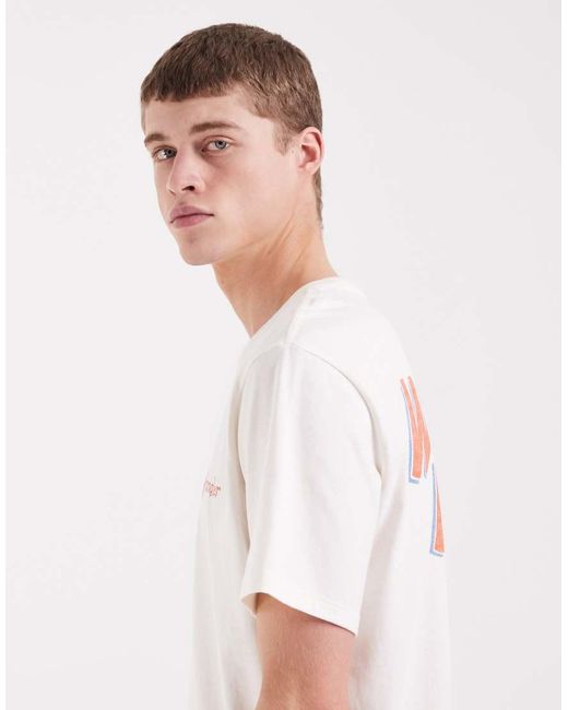 Wrangler White Graphic Tee for men