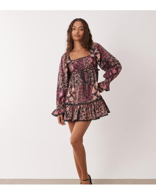 Miss Selfridge Multicolor Milkmaid Smock Dress