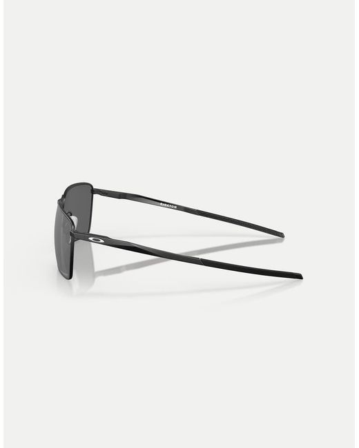 Oakley Black Ejector Rectangle Sunglasses With Mirrored Lens for men