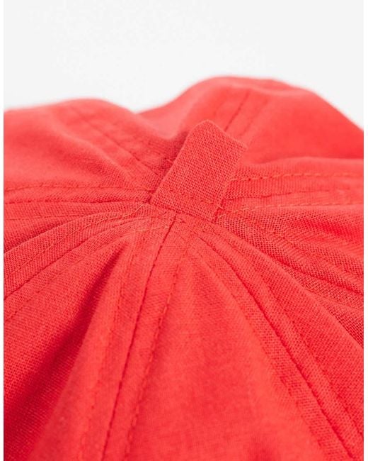 ASOS Red Causal Cotton Beret