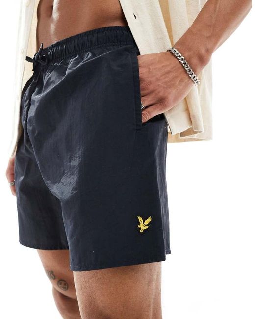 Lyle & Scott Blue Icon Logo Swim Shorts for men