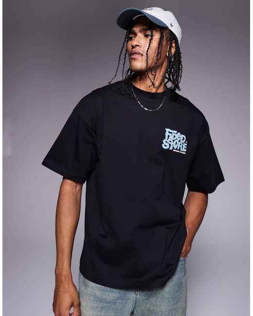 Faded Store Blue Balearic Logo Back Print T-shirt for men
