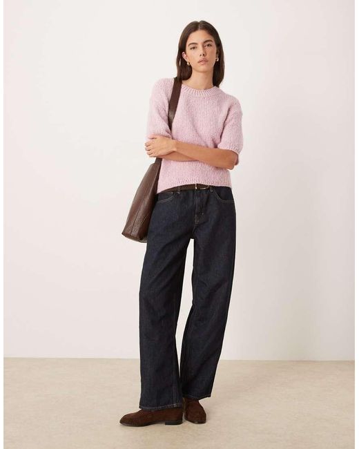 Jdy Pink Short Sleeve Knitted Jumper