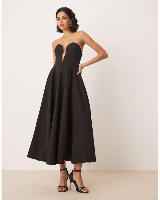 Bardot Natural Bandeau Premium Maxi Prom Dress