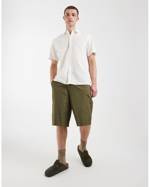 Blend White Cotton-linen Regular Fit Shirt for men