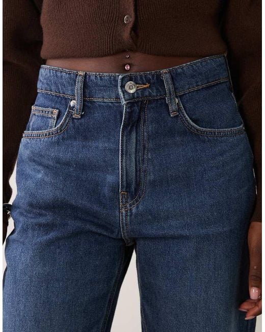 Mango Blue Matilda Straight Leg Jeans