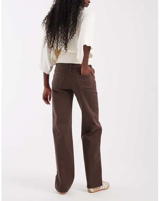 Noisy May White Yolanda Mid-rise Straight Leg Jeans