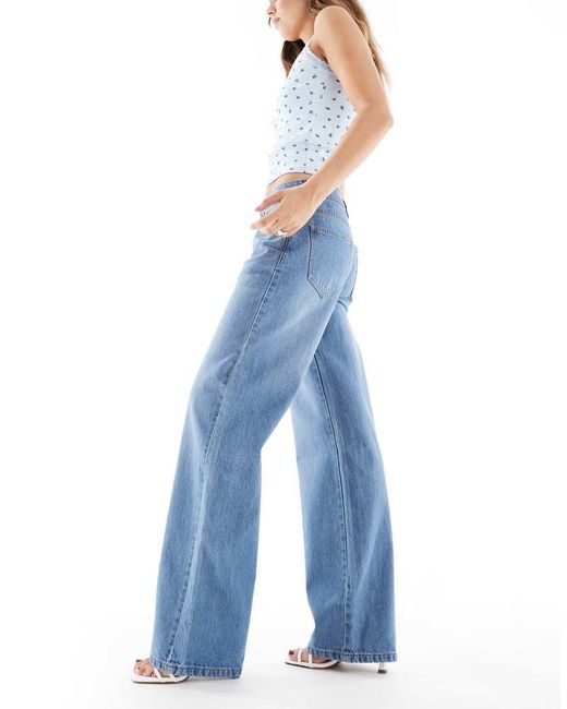 Daisy Street Blue Low Rise baggy Jeans