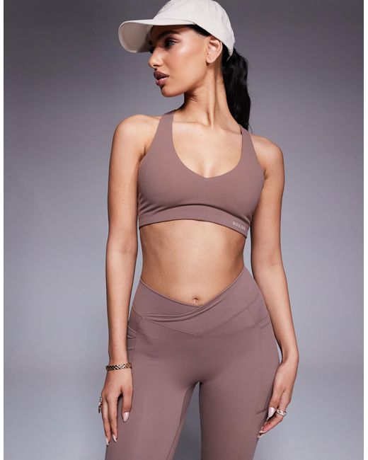 Bo&Tee Gray Bo+tee Sports Bra