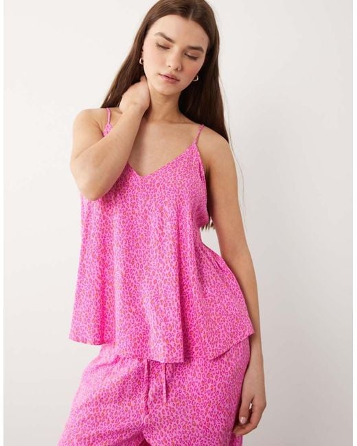 DKNY Pink Cami And Ankle Pant Pyjama Set