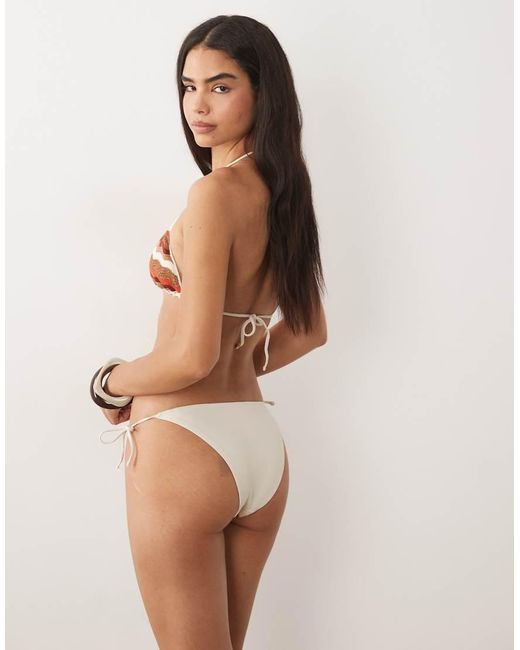 New Look Natural Crochet Bikini Bottoms