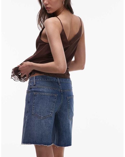 TOPSHOP Blue Denim Loose Fit Jort