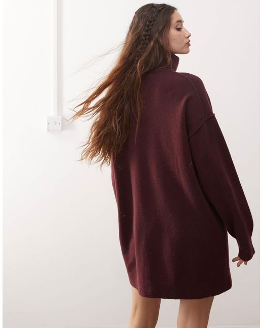 Exclusivité asos - - annie - robe pull courte en maille Weekday en coloris Brown