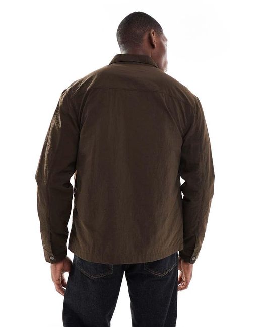 Brave Soul Brown Lightweight Shacket for men