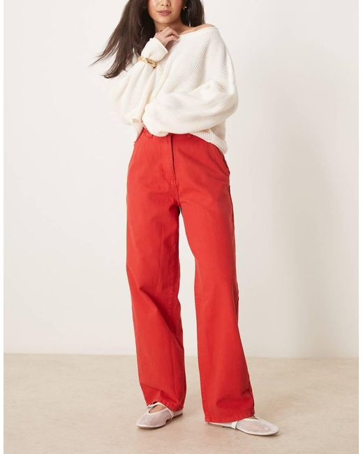 OMNES Red Marlo High Rise Jeans