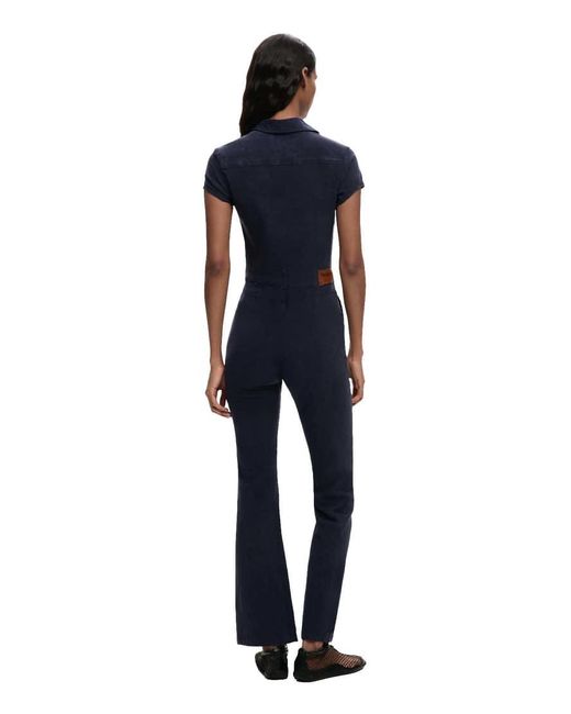 Desigual Blue Long Jumpsuit Zipper