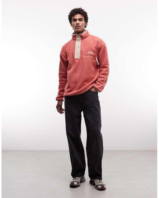 Columbia Red Helvetia Ii Half Snap Fleece for men
