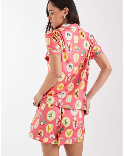 Chelsea Peers Red Short Sleeve Jersey Revere And Short Set
