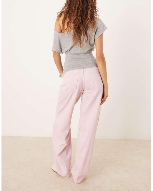 Gina Tricot Pink baggy Barrel Leg Jeans