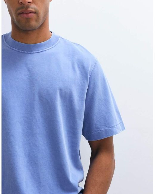 Abercrombie & Fitch Blue Premium Heavyweight T-shirt for men