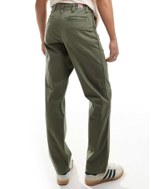 Wrangler Green Casey Jones Workwear Relaxed Fit Twill Chinos for men