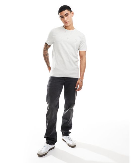 Abercrombie & Fitch White Elevated Icon Logo T-shirt for men