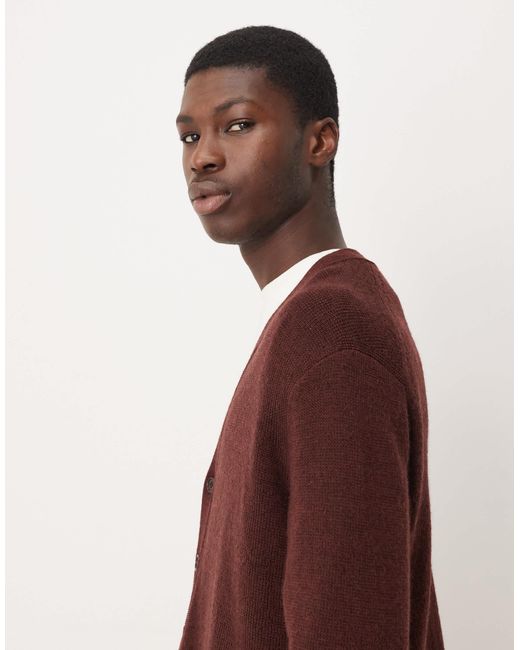 Gilet en laine boutonné - vin bordeaux ARKET pour homme en coloris Purple