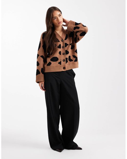 ASOS Natural – boyfriend-strickjacke