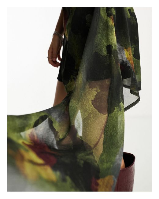 Collusion Mini-jurk Met Asymmetrische Zoom in het Multicolor
