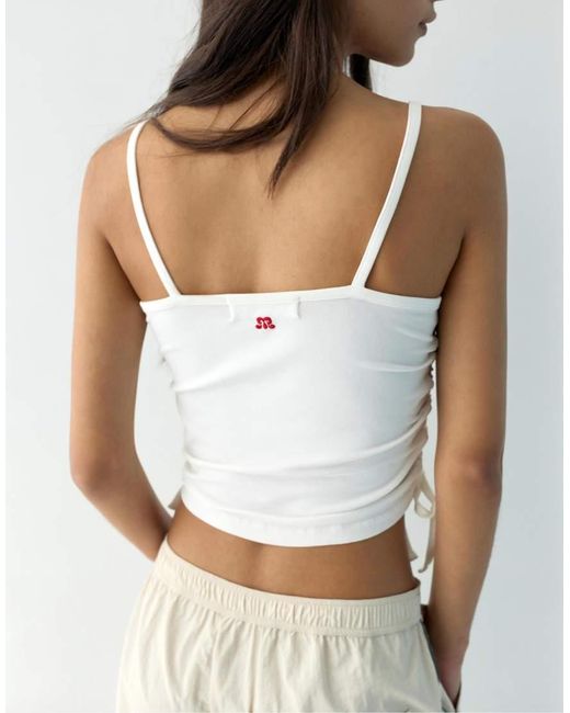 Pull&Bear White Tie Detail Top