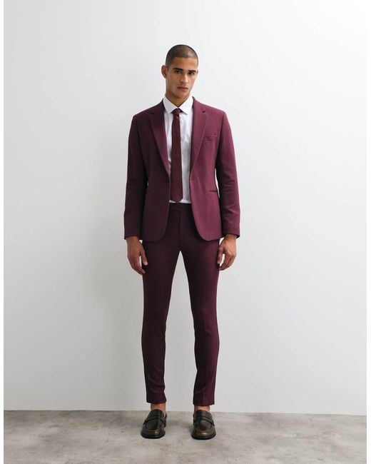 ASOS Purple Skinny Suit Trouser for men