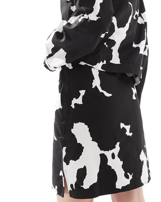 Object Minirok Van Stretchdenim in het Black