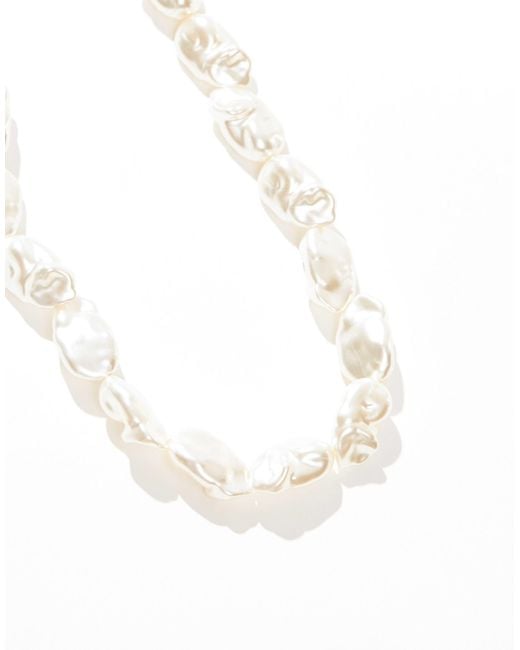 ASOS Natural Faux Freshwater Pearl Necklace