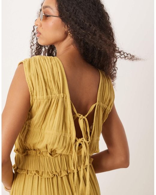 ASOS Natural – zweilagiger jumpsuit