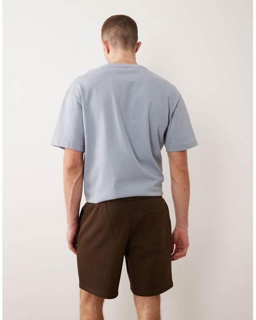 ASOS Blue Essentials Slim Mid Length Jersey Shorts for men