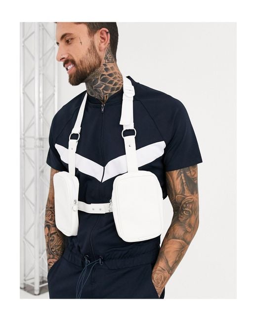 ASOS White Chest Harness Bag for men