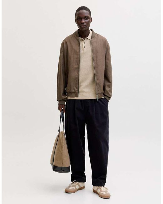 Jack & Jones Brown Bomber Jacket for men