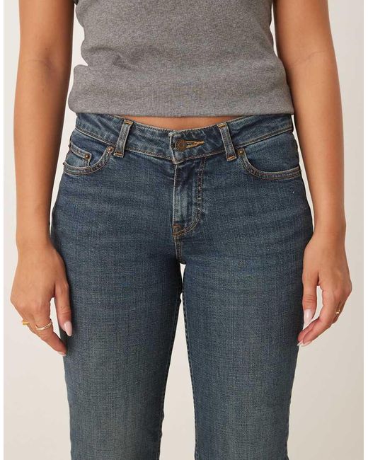 JJXX Blue Texas Low Rise Slim Flared Jeans
