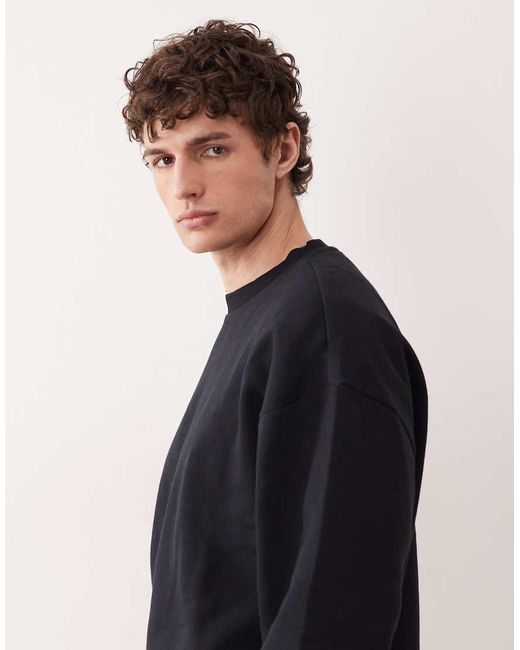 Only & Sons Black Oversized Sweatshirt for men