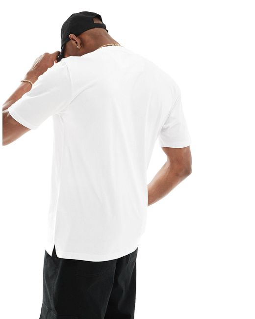 T-shirt bianca a maniche corte con brand di Marshall Artist in White da Uomo