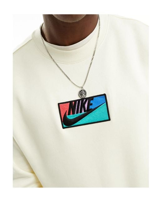 Club - sweat-shirt avec logo encadré - crème Nike pour homme en coloris White