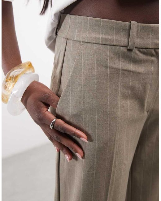 Monki Natural Toucan Tailored Trousers