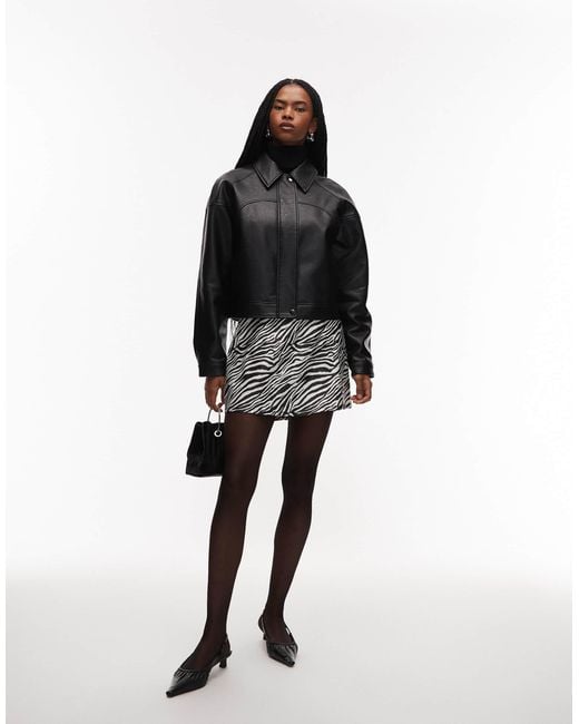 ASOS Black Bengaline Mini Skort