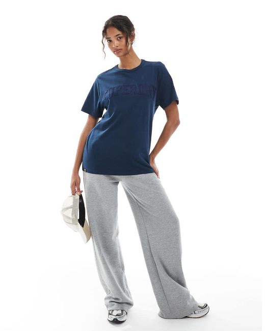 Superdry Blue Athletic Tonal Oversized T-Shirt