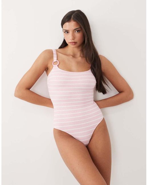South Beach Pink Crinkle Swimsuit