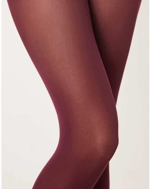 Collants 40 deniers - prune foncé ASOS en coloris Red